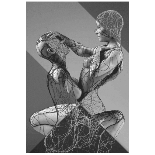 Abstract Artwork of Couple