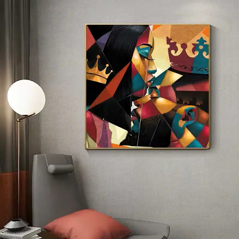 Abstract Royal Lovers Artwork Printed on Canvas