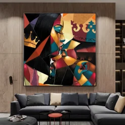Abstract Royal Lovers Artwork Printed on Canvas
