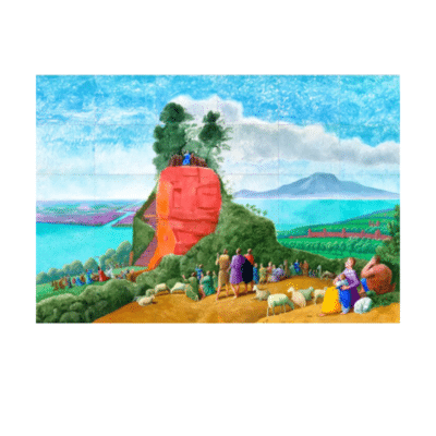 David Hockney 2010 The Sermon on the Mount Y after cloude