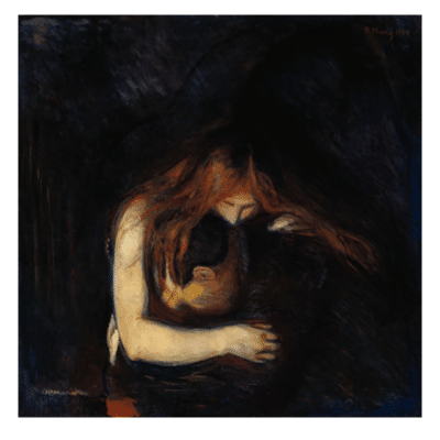 Edvard Munch 1895 Vampire (Love and Pain)