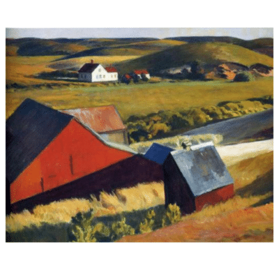 Edward Hopper 1933 Cobbs Barns and Distant Houses