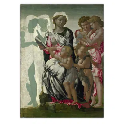 Michelangelo 1497 Madonna Child Saint John