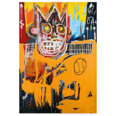 Jean Michel Basquiat 1982 Orange Sports Figure
