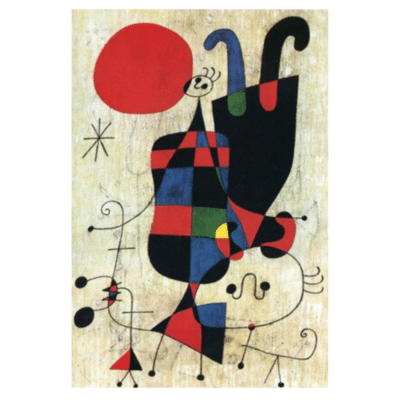 Joan Miro 1949 Figures and Dog in Front of the Sun