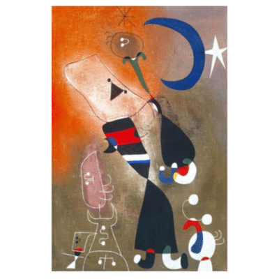 Joan Miro 1949 Women and Bird in the Moonlight