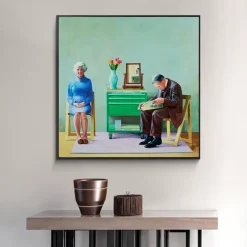 My Parents by David Hockney 1977 Printed on Canvas