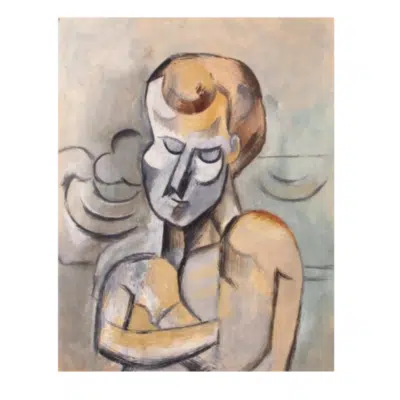 Pablo Picasso 1909 Man With Arms Crossed