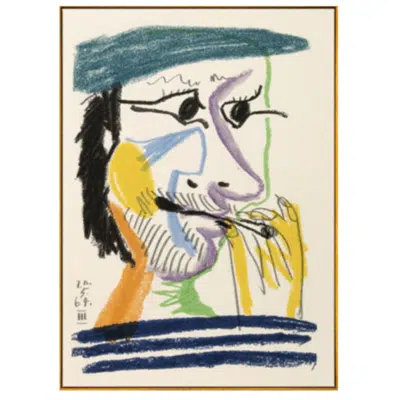 Pablo Picasso 1964 Man with Cigarette