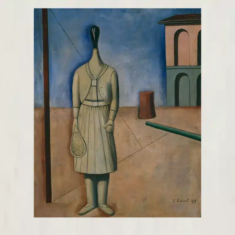 The Girl from the West by Carlo Carrà Printed on Canvas