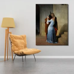 The Kiss by Francesco Hayez 1859 Printed on Canvas