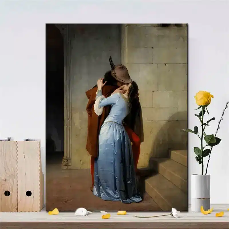 The Kiss by Francesco Hayez 1859 Printed on Canvas