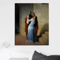 The Kiss by Francesco Hayez 1859 Printed on Canvas
