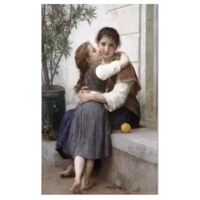 William Adolphe Bouguereau 1890 A Little Coaxing