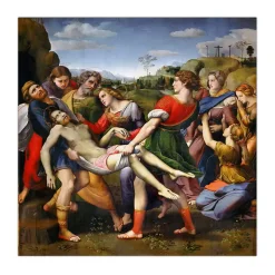 The Crucifixion (Deposizione Borghese) by Raphael 1507