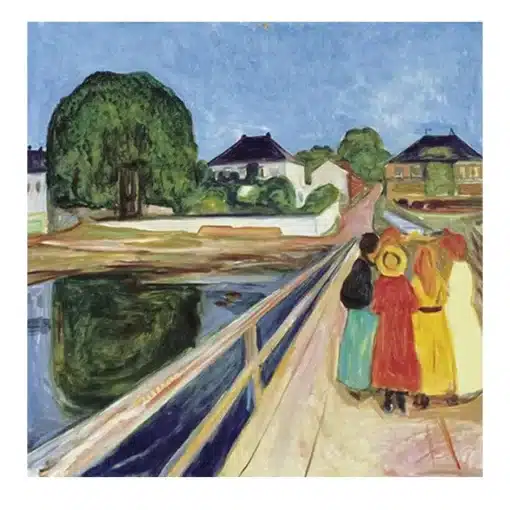 Girls on a Bridge by Edvard Munch Printed on Canvas - Image 2