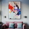 Abstract Color Splash Oil Painting Printed on Canvas