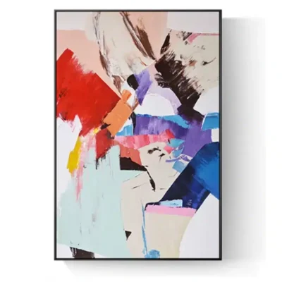 Abstract Color Splash, Oil Painting Printed on Canvas