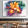 Abstract Colorful Iris Painting Printed on Canvas