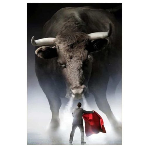 Bull and Small Man