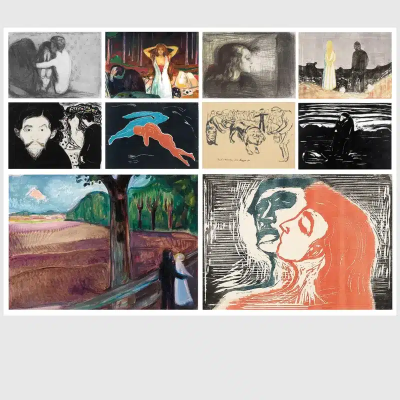 Paintings by Edvard Munch Printed on Canvas