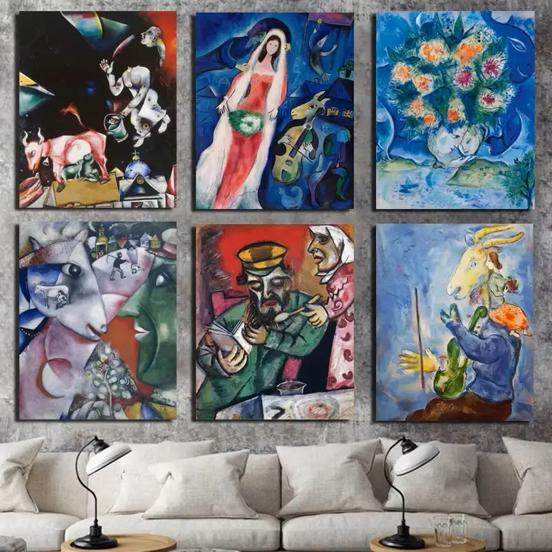 Paintings by Marc Chagall Artworks Printed on Canvas
