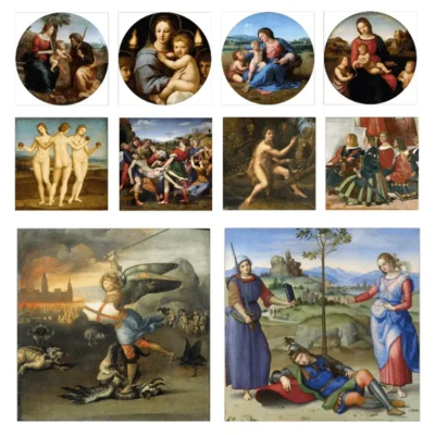 Paintings by Raffaello Sanzio Printed on Canvas