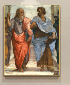Plato and Aristotle by Raphael in The School of Athens Printed on Canvas