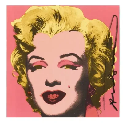 Shot Marilyns Pop Artwork by Andy Warhol Printed on Canvas - Image 3