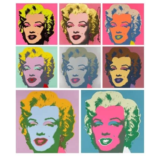 Shot Marilyn's Pop Artwork by Andy Warhol Printed on Canvas