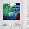 The Garden by David Hockney Printed on Canvas