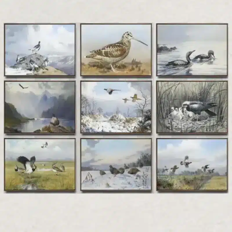 Birds in the Nature Paintings Printed on Canvas