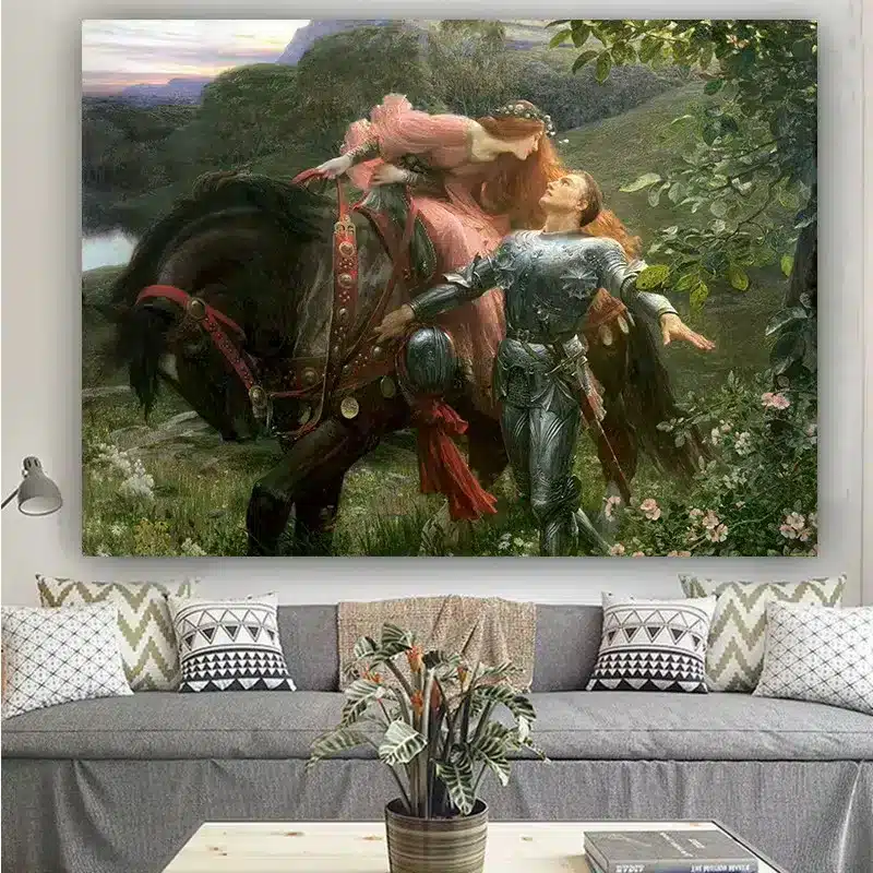 La Belle Dame Sans Merci by Frank Bernard Printed on Canvas