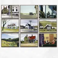 Paintings by Edward Hopper Painted 1927-1933 Printed on Canvas