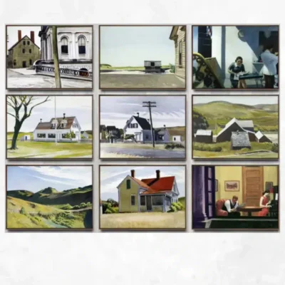 Paintings by Edward Hopper Painted 1927-1933 Printed on Canvas