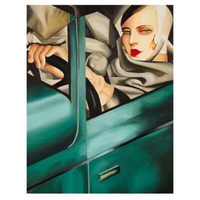 Self-Portrait In The Green Bugatti by Tamara de Lempicka 1929