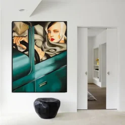 Self-Portrait In The Green Bugatti by Tamara de Lempicka