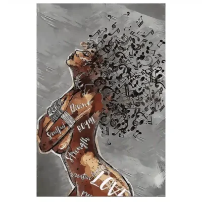 I Am Enough Abstract Good Looking Woman Printed on Canvas - Image 3