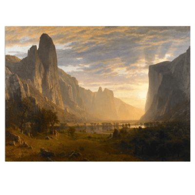 Albert Bierstadt 1865 Looking Down the Yosemite Valley California