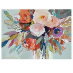 Beautiful Flowers Watercolor Paintings Printed on Canvas - Image 2