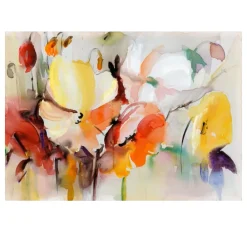 Beautiful Flowers Watercolor Paintings Printed on Canvas - Image 11