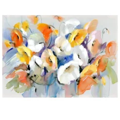 Beautiful Flowers Watercolor Paintings Printed on Canvas - Image 13