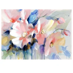 Beautiful Flowers Watercolor Paintings Printed on Canvas - Image 14