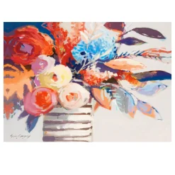 Beautiful Flowers Watercolor Paintings Printed on Canvas - Image 6