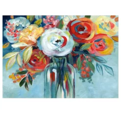 Beautiful Flowers Watercolor Paintings Printed on Canvas - Image 7