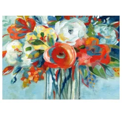 Beautiful Flowers Watercolor Paintings Printed on Canvas - Image 8