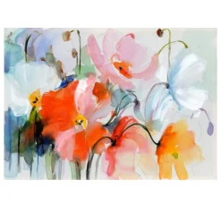 Beautiful Flowers Watercolor Paintings Printed on Canvas - Image 10