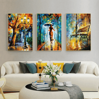 Colorful Street Landscape Paintings