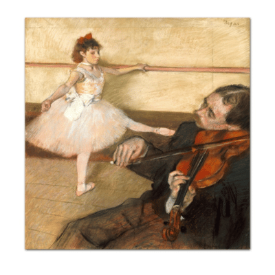 Edgar Degas 1879 The Dance Lesson with violin player