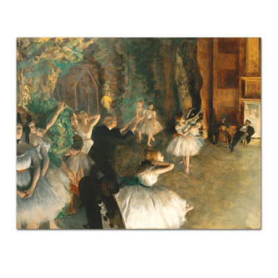 Edgar Degas c. 1874 The Rehearsal of the Ballet Onstage